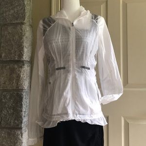 White see through and mesh lulu lemon jacket